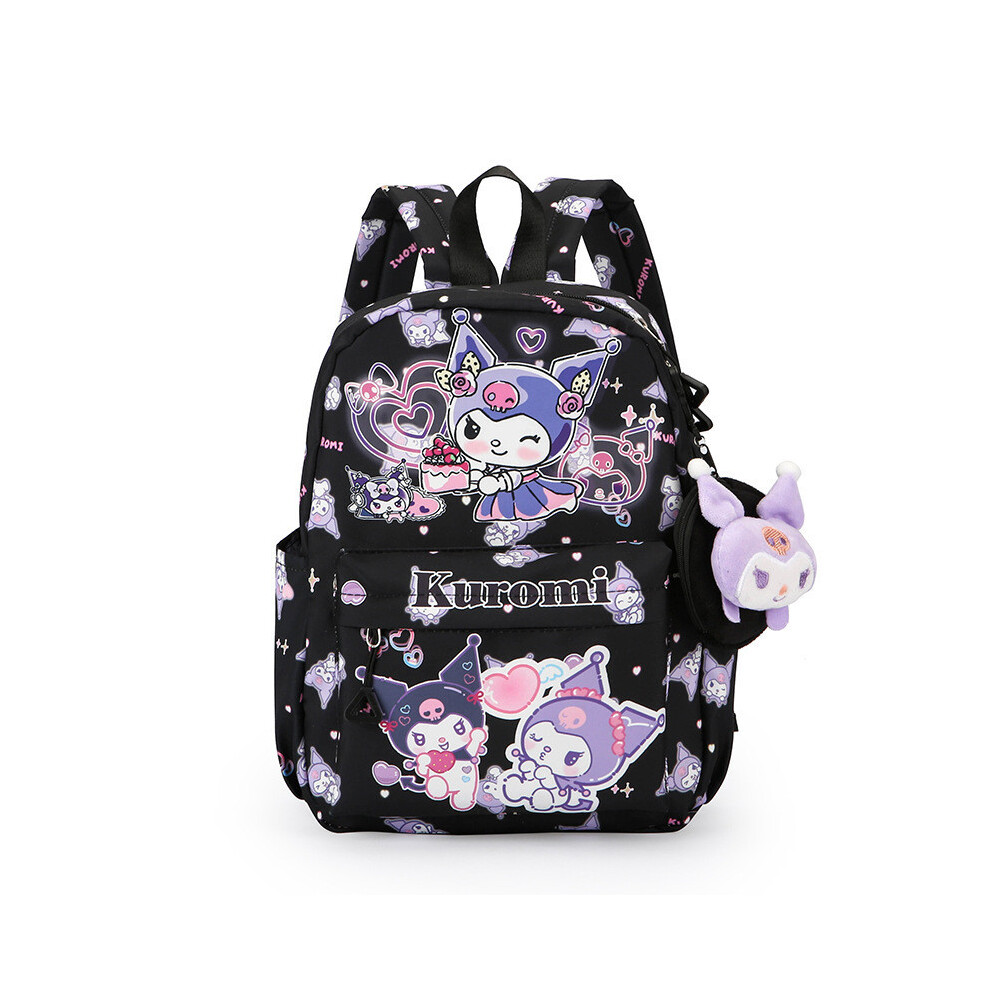 (, L) Kuromi Sanrio Hello Kitty My Melody Cartoon Pattern Gifts Backpack Children Black