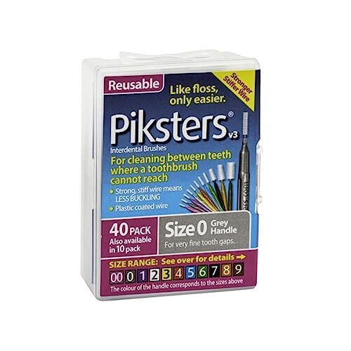 Piksters Interdentalb   rsten 40er Packung Gr      e 0 grau