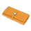 (Orange) Genuine Leather Long Women Large Capacity Wallets 7
