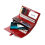 (Blue) New RFID Genuine Leather Women Long Wallets Name E 7