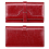 (Blue) New RFID Genuine Leather Women Long Wallets Name E 6
