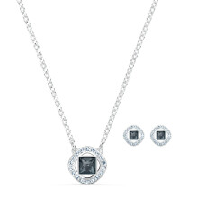 Swarovski womens Necklace Set with Mixed Metal Plated chains clear and colored crystals