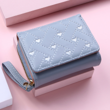 (Blue) Womeninchs Wallet For PU Leather Fashion Embroider