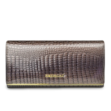 (Silver) Luxury Womeninchs Genuine Leather Wallet Crocodile