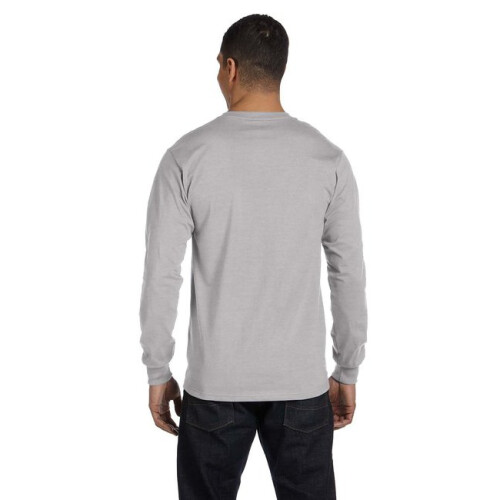 Hanes Ανδρικό TAGLESS Comfortsoft Μπλουζάκι Μακρυμάνικο, Ανοιχτό Χάλυβα, Μεσαίο 1