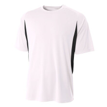 Mens cooling Performance color Blocked T-Shirt - BLAcK WHITE - 4XLD0102H7K99T