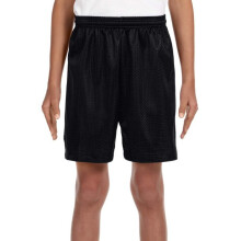 Jeugd zes inch binnenbeenlengte mesh short - ZWART - XSD0102H7KQLJ