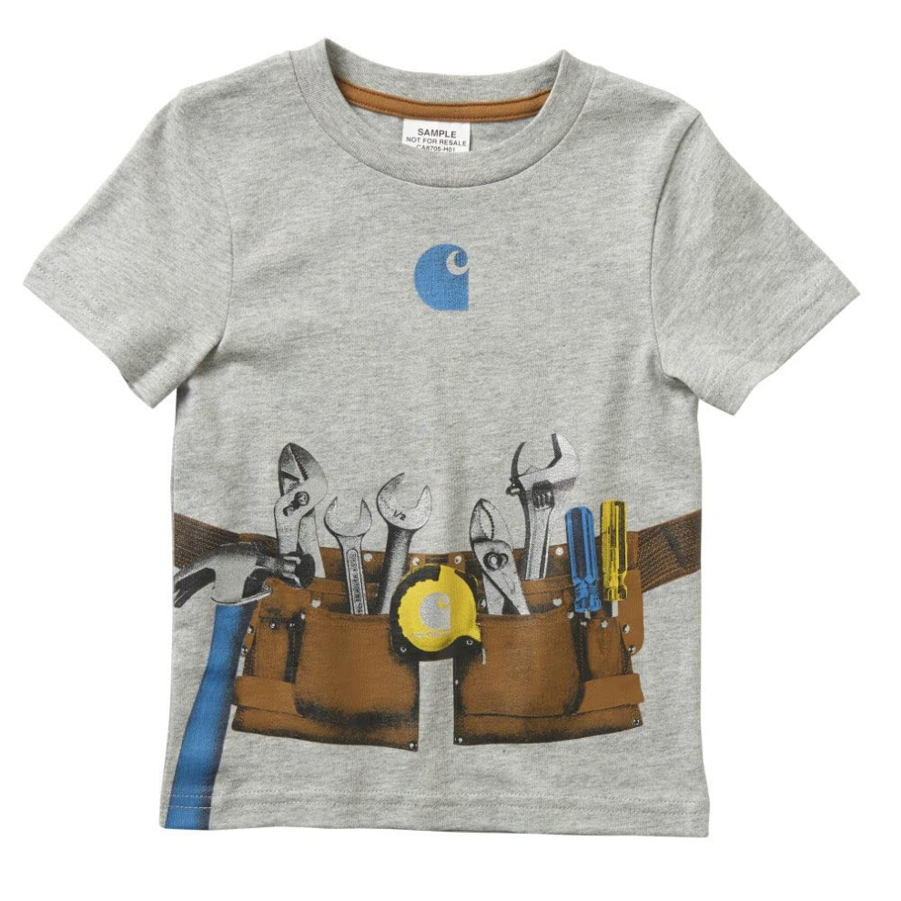 Carhartt Toddler Boys Performance Logo Tee Toolbelt Grey Heather 4T