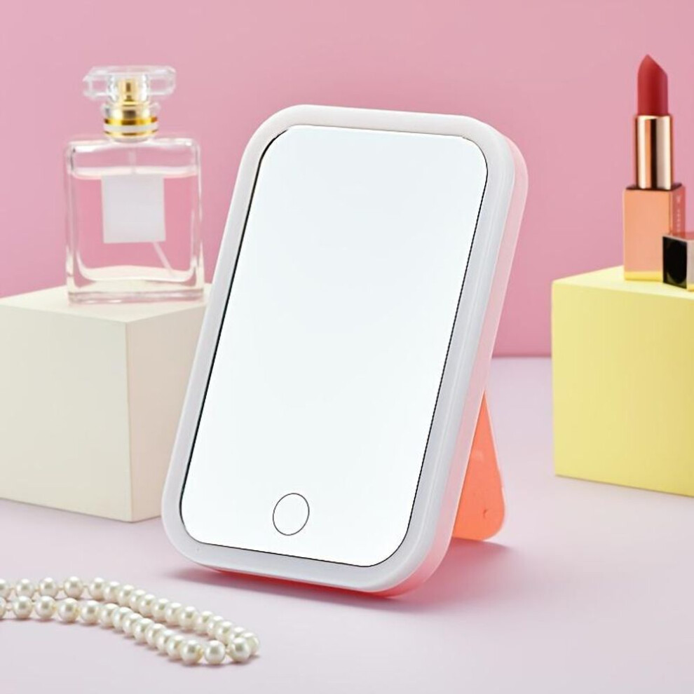 5x Magnifying Led Makeup Mirror Illuminated Touch Screen With 3 Light Settings Portable Space-saving & Travel-friendly