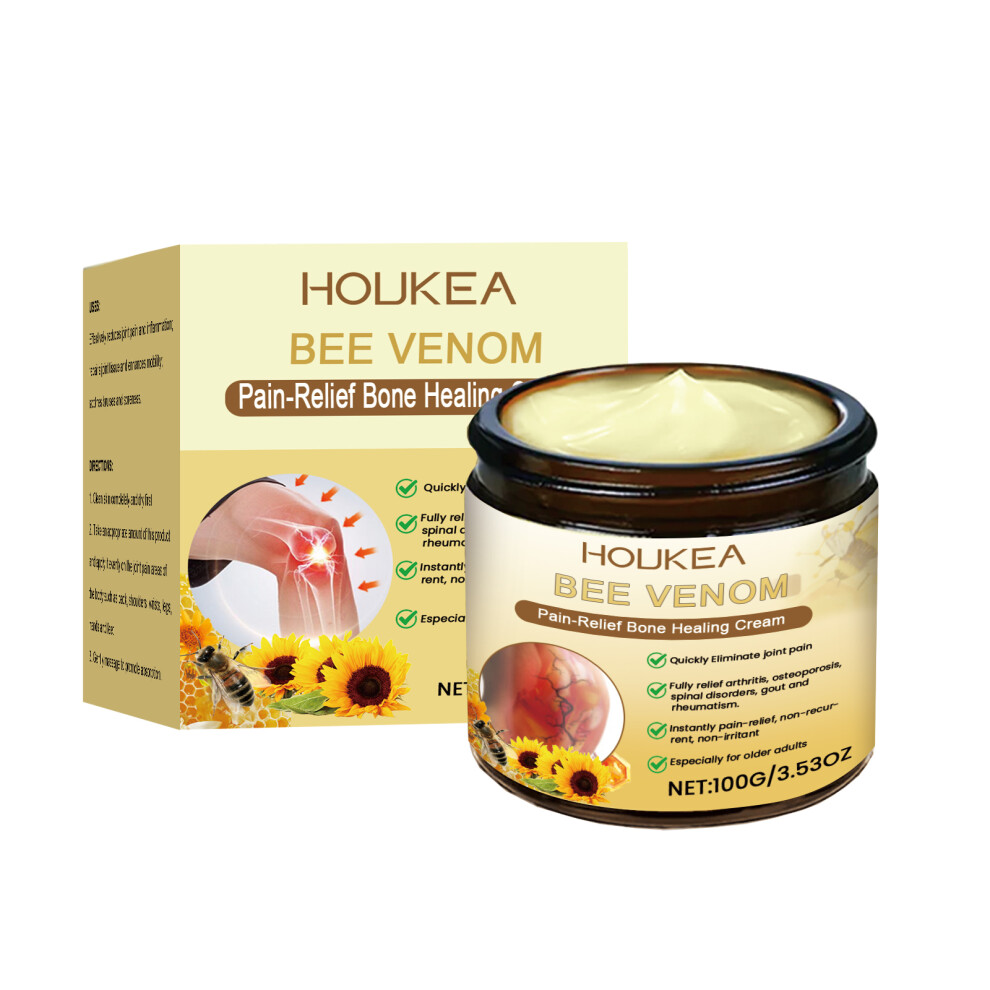 Houkea Bienengiftcreme – Linderung Von Gelenken Und Muskeln, Wohltuende Pflege, 100 G-image