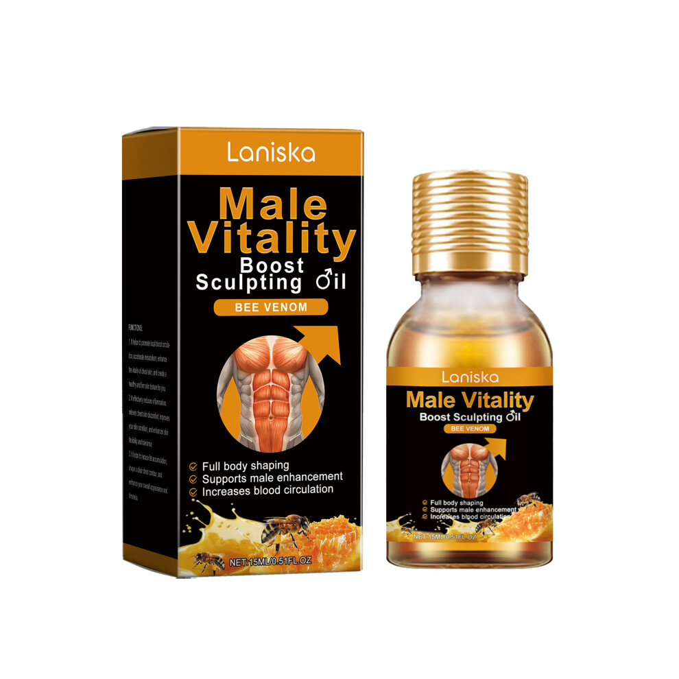 Aceite Para El Cuidado Del Pecho Masculino Laniska - Afirmar La Piel Y Mejorar Los Contornos, 15Ml-image
