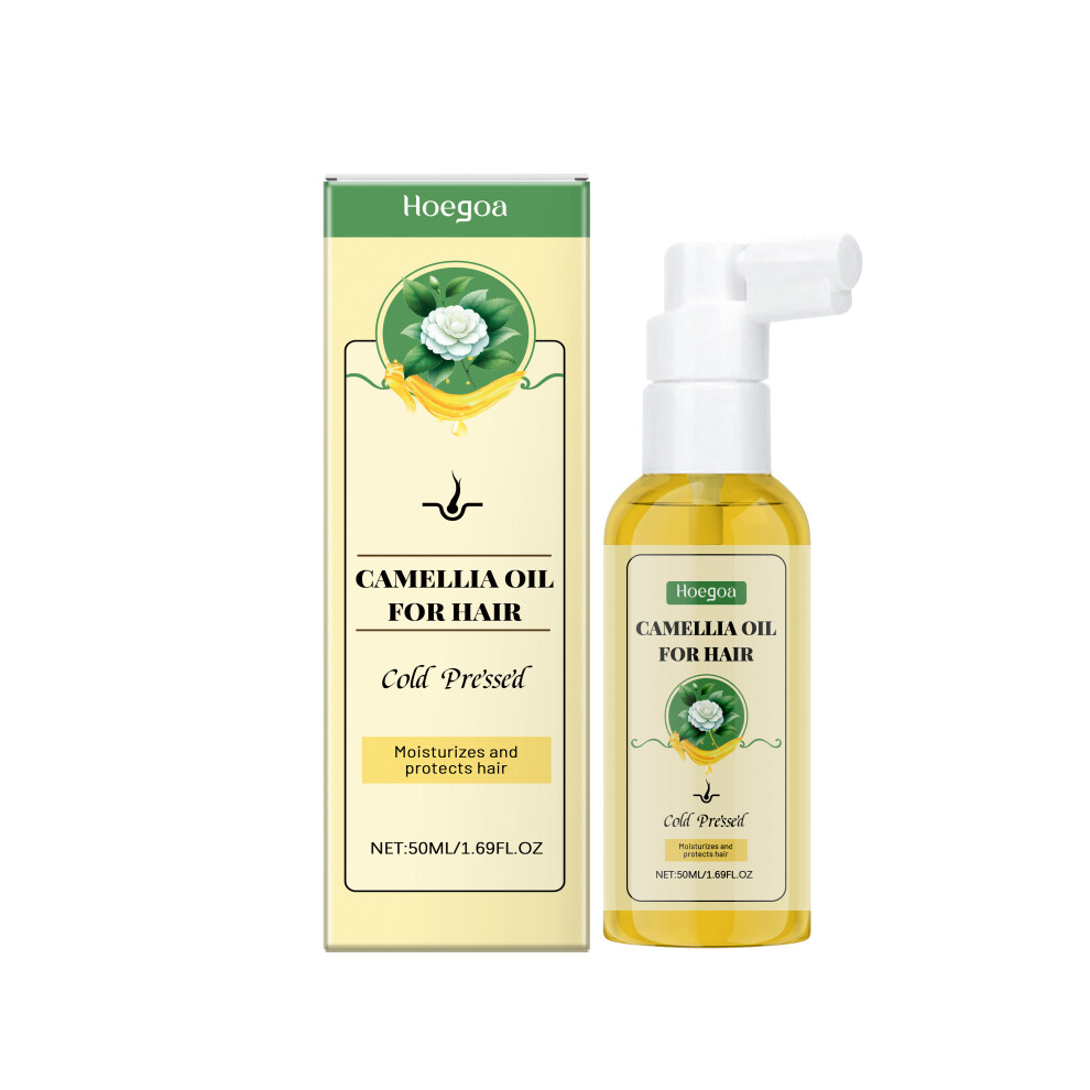 Hoegoa Spray De Aceite Para El Cuidado Del Cabello - Aceite De Camelia Reparador Y Suavizante 50Ml-image