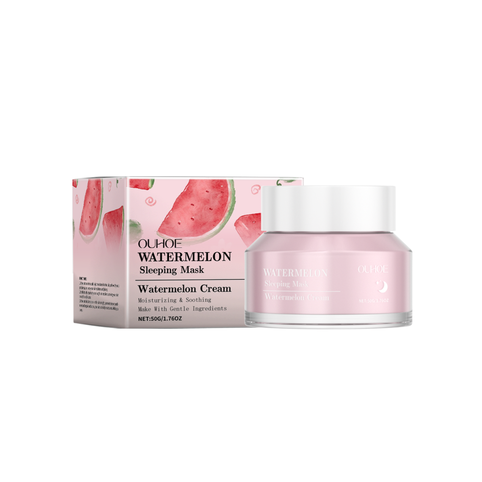 OUHOE Watermelon Sleeping Mask - Hydrate, Brighten, Deep Cleanse - 50g
