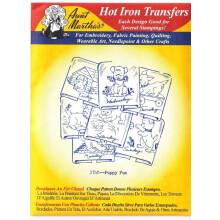 Puppy Fun Aunt Martha's Hot Iron Borduurwerk Transfer