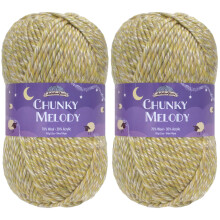 JubileeYarn Chunky Melody prze objemn smes vlny 100 g/pradeno alvej vres 2 pradnka