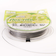 Fio Flex-Rite Beadsmith - 49 Fios, Revestido de Nylon, Aço Inoxidável - Transparente, 0,14” Diâmetro, 30 Pés