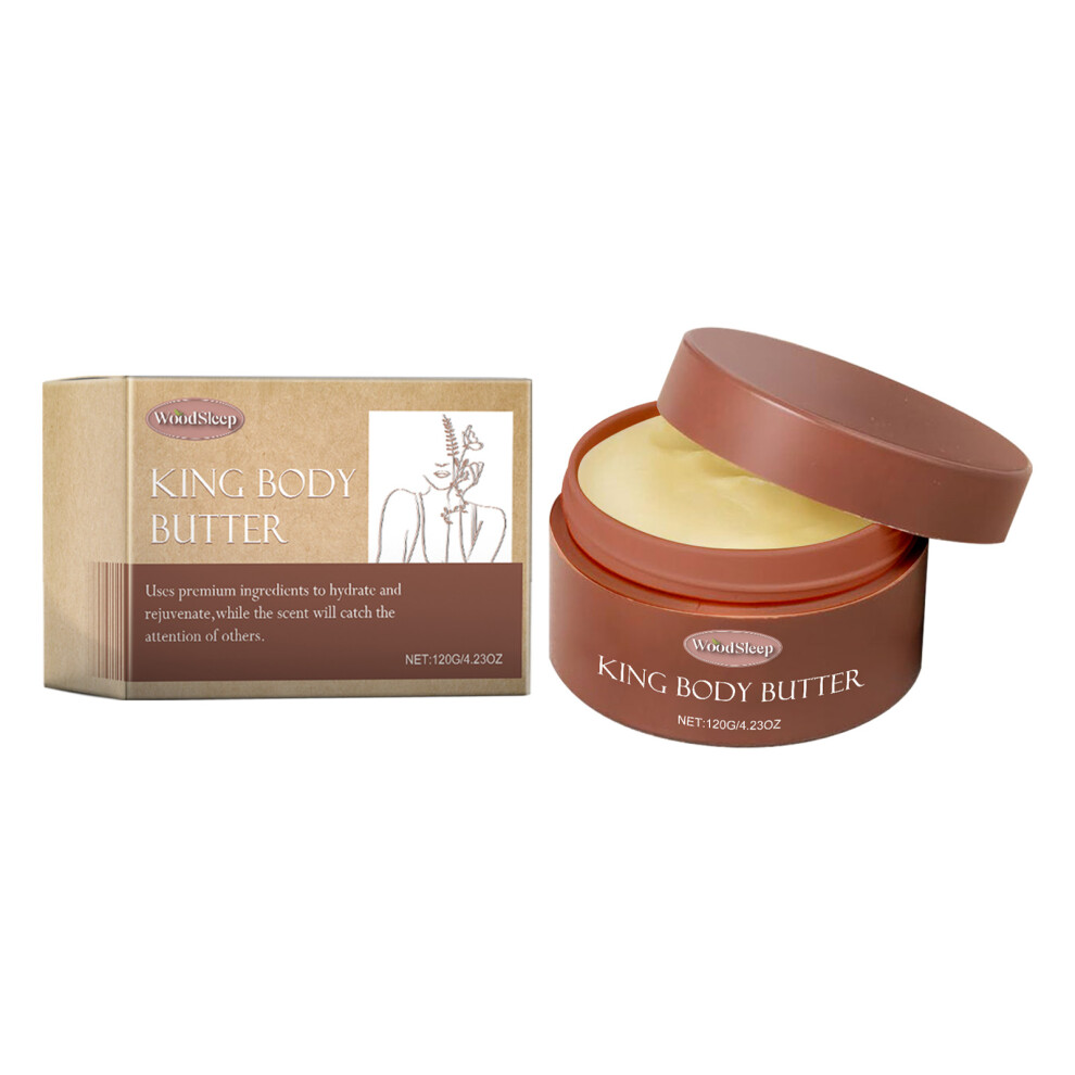 WoodSleep Cologne Body Moisturizer - Hydrating Shea Butter & Jojoba Oil, 120g