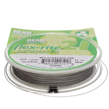 Beadsmith Flex-Rite 21 Strand Nylon, acoperite cu o?el inoxidabil, cu o?el inoxidabil, bijuterii care fac aprovizionare (.014 Dia Clear-100 ft)