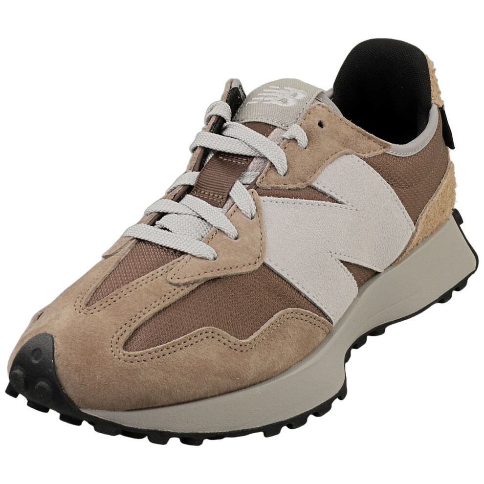 (10.5) New Balance 327 Unisex Fashion Trainers in Mushroom