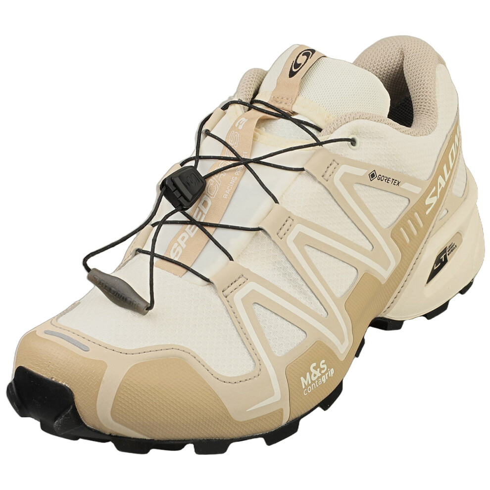 (9.5) Salomon Speedcross 3 Gore-tex Unisex Fashion Trainers in Vanilla Ice White
