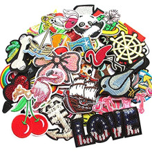 Libilina 100 pcs stiluri asortate aleatorii brodate Patch Patch APLICE mbracaminte Plant Planta Jean DIY