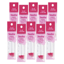 Recarga de caneta de cola para tecido solvel em gua United Notions Blue Sewline 2 contagens 10/pacote com 10