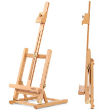 Viswin 25h Grundl?ggende bordplade H-Frame Easel Hold Canvas op til 16 Justerbare robuste b?get Wood Desktop Art Easel Portable Maleri & Display