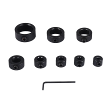 Conjunto de Colar Broca Parada PerfuraçãO, 9 PeçAs Anel Limitador Profundidade PerfuraçãO AjustáVel com AçO Carbono para Brocas