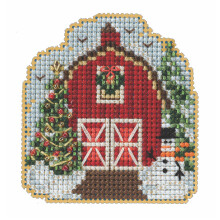 Mill Hill Winter Barn Perlen-Kreuzstich-Ornament-Set 2022 Winterurlaub MH182233