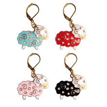 4 Stck Spotty Sheep Crochet abnehmbare Maschenmarkierer zum Stricken und Hkeln, niedliche Metallanhnger, Geschenk, Stricklieferant, Hkelzubehr
