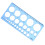Circle Stencil Plastic Circle Template Multi-Function Circle Template til tegning Circle Stencils Circle Templates Drafting Tools (Blue) 1