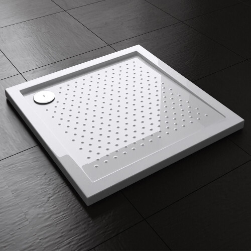 Durovin Bathrooms Acrylic Shower Tray Anti Slip Surface - Rectangular - 800 x 800mm
