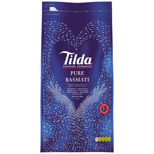 Tilda Pure Original Basmati Rice, 1er Pack (1x10kg) 1
