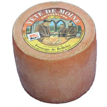 Original AOC Tete de Moine Schweizer M?nchkopf K?se Ganzer Laib ca. 900 g
