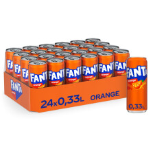 Fanta Orange - fruchtig-spritzige Limonade mit klassischem Orangengeschmack - erfrischendes Softgetr?nk in Einweg Dosen (24 x 330 ml)