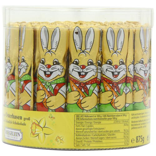 Riegelein Massiv-Osterhasen 70x12,5g 1