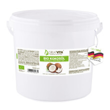 GreatVita Bio Kokos?l, nativ, 5000ml im Eimer zum Kochen & Backen