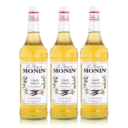 Monin Sirup Vanille, 1,0L 3er Pack