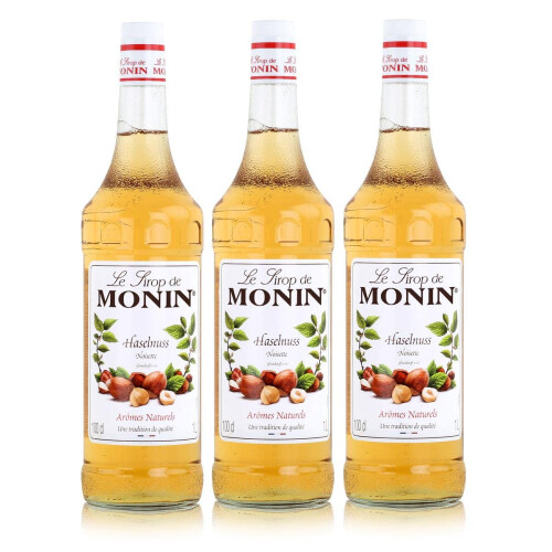 Monin Sirup Haselnuss, 1,0L 3er Pack