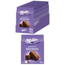 Milka Choco Brownie 13 x 150g, Einzeln verpackte Schokoladenkuchen von Milka