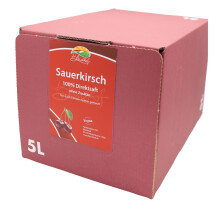 100% Sauerkirsch-Direktsaft vegan - reiner Naturgeschmack, ohne Zuckerzusatz, 5 l