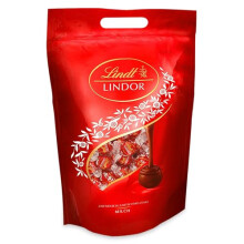 Lindt Schokolade LINDOR Kugeln Milch | 2 kg Beutel | Ca. 155 LINDOR Kugeln aus Vollmilch-Schokolade mit zartschmelzender F?llung | Pralinengeschenk |