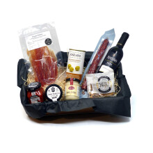 Geschenkbox Tapas-Abend f?r zwei - Pr?sentkorb mit Spanischen Feinkost Delikatessen | Geschenkset Geschenkkorb Spanien mit Rot-Wein