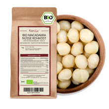 Kamelur 1kg BIO Macadamian?sse in Rohkostqualit?t - ganze Macadamia N?sse ohne Schale der Klasse 1L, roh und unbehandelt
