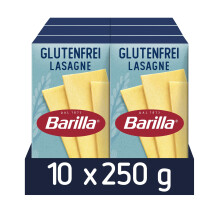 Barilla Pasta Glutenfreie Lasagne aus k?stlichem Mais und Reis, perfekt f?r Menschen mit Z?liakie oder Glutenunvertr?glichkeit, 10er Pack (10 x 250 g)