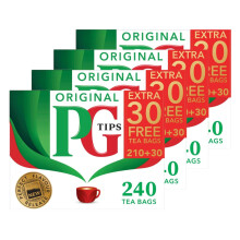 PG TIPS - Schwarzer Tee, 4er pack (4 X 240 PCS)