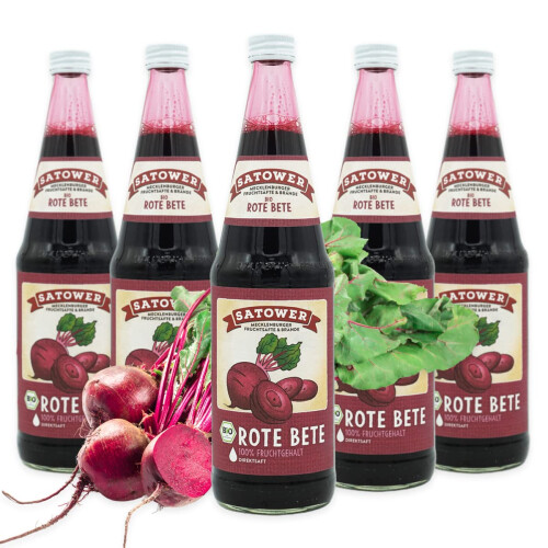 12 x 0,7l Rote Bete Saft (100% Direktsaft) - Original Satower