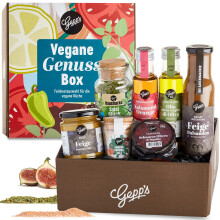 Gepp?s Feinkost Vegan Essentials Geschenkbox I Gef?llt mit veganen K?stlichkeiten, hergestellt nach eigener Rezeptur I Tolles Geschenk f?r alle Freund