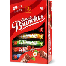 Frey Branches Milk Schokoriegel 50er-Pack - Milchschokoladen-Riegel mit Haselnusscremef?llung - Schweizer Schokolade - Gro?packung 50 St?ck ? 27g einz