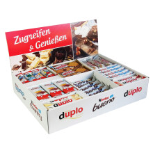Ferrero Top Brand Box mit 78 Riegeln in 8 Sorten, mit Kinder Bueno, Kinder Country, Kinder Riegel, Duplo und Hanuta, 1er Pack (1 x 2kg)